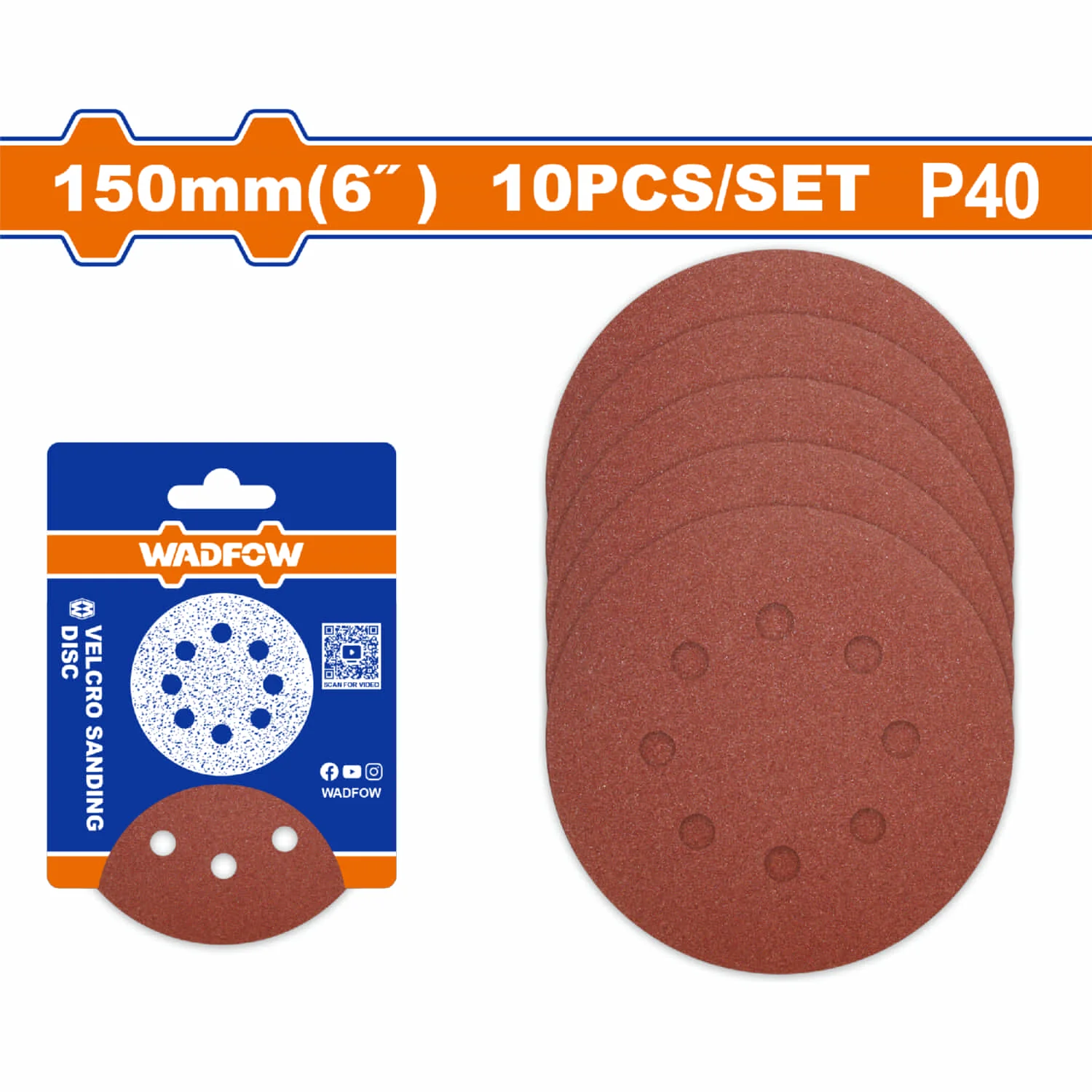 Lijas Circulares Con Velcro 6" Set 10 Pzas. Ideal Para Lijar Madera Y Metal. Papel Lija - Image 3