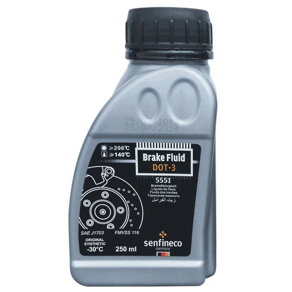 Líquido De Freno DOT3 250 Ml (8 Oz). Senfineco Brake Fluid