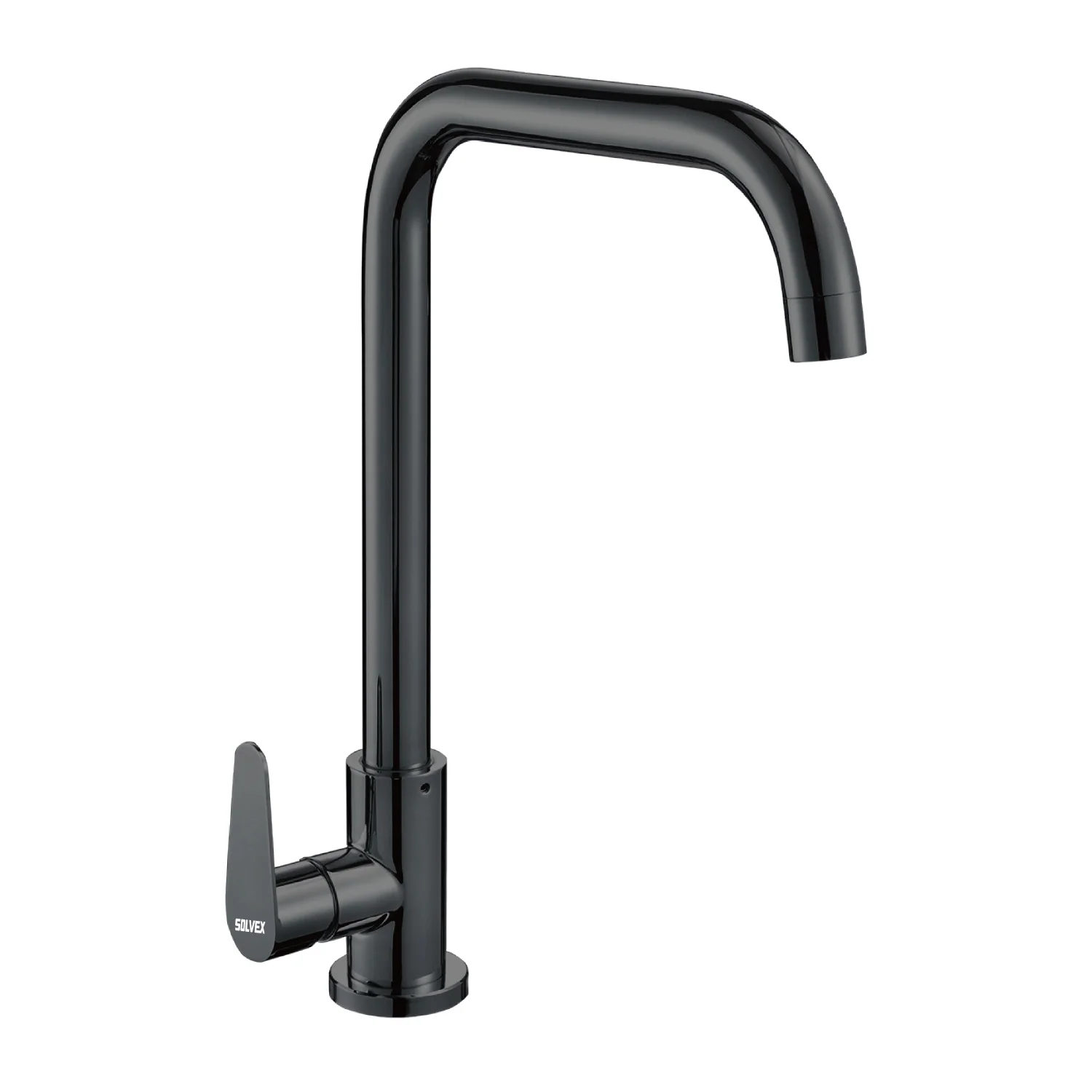 Llave De Fregador Individual. Color Negro. Grifo Para Cocina. Pluma De Acero Inoxidable. - Image 2