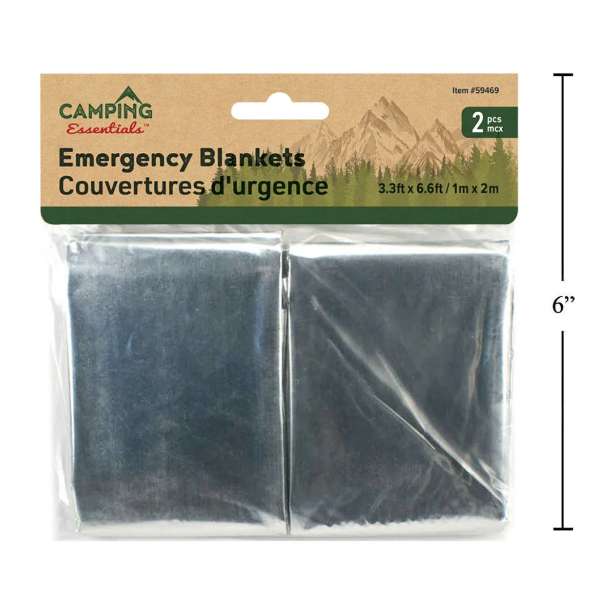 Mantas O Frasadas De Emergencia Para Acampar 2 Piezas, 1X 2M - Image 3