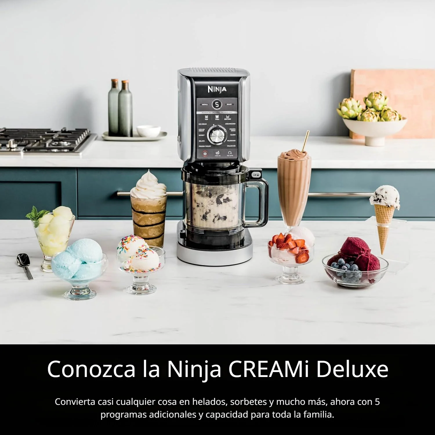 Máquina De Helados Ninja Creami Deluxe. Maquina NC501 Con 11 Programas Y 2 Recipientes XL. - Image 2