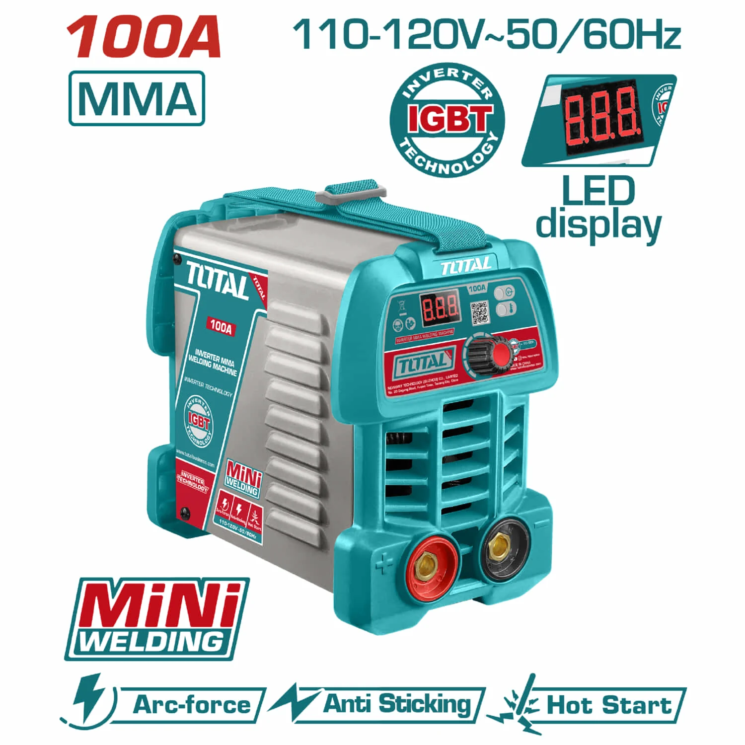 Máquina De Soldar Inverter Calidad Light Duty 30% Ciclo De Trabajo. Pantalla LED. 100A. 110-120V Soldadura