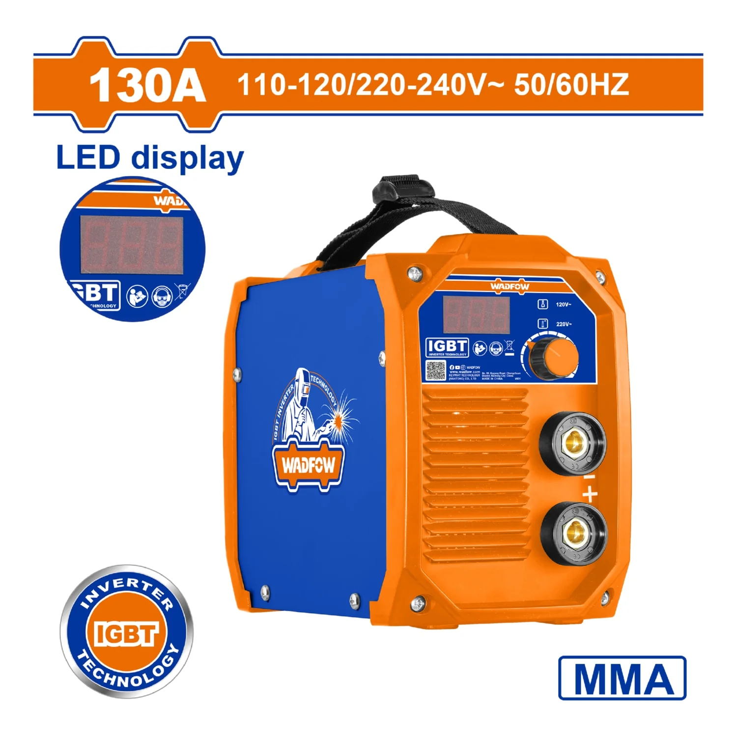 Máquina De Soldar Inverter Light Duty. 25% Ciclo De Trabajo. Pantalla LED. 130A. 110-120V. MMA - Image 2