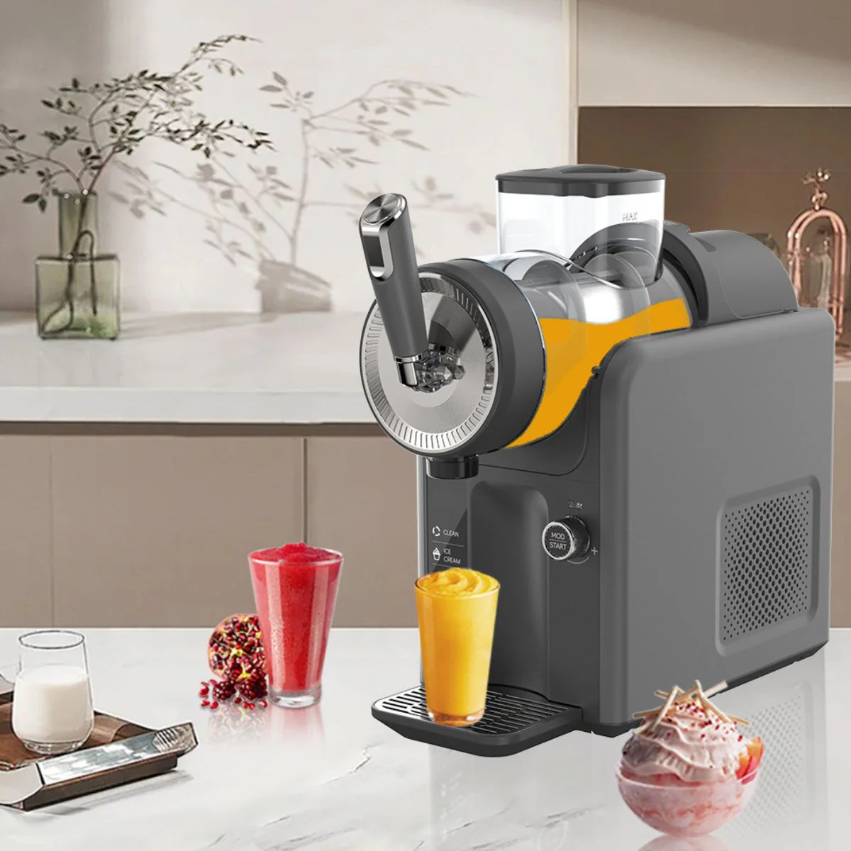Máquina Granizado. Prepara Helados, Granizados, Batidos, Café Frappé Y Cócteles Slushie. Con 5 Programas Preestablecidos. 110V.
