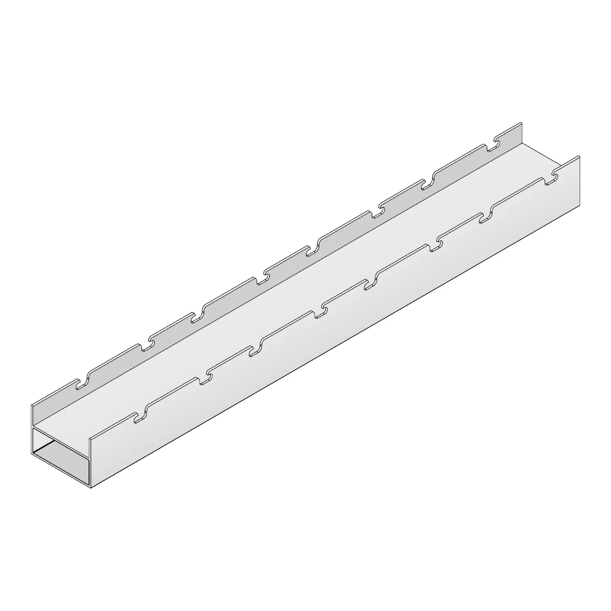 Marco Mecanizado Reforzado Para Montaje De Louver Modelo U128 Y U128.1. Espacio Visible 3.4 Mm. Paso