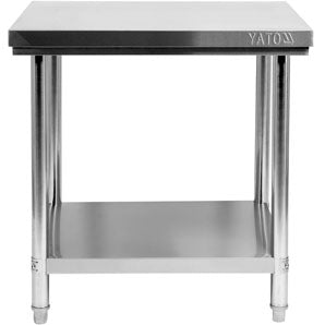 Mesa Inoxidable De Trabajo Central Con Repisa