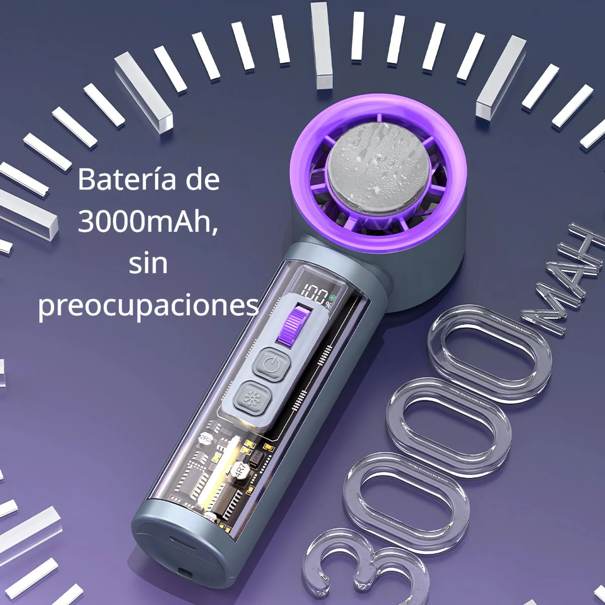 Mini Abanico Portátil Recargable Con Enfriamiento De Semiconductores. Aire Acondicionado Portátil. Ventilador Sin Aspas De Aire Frio. Duración De 9 Horas. - Image 4