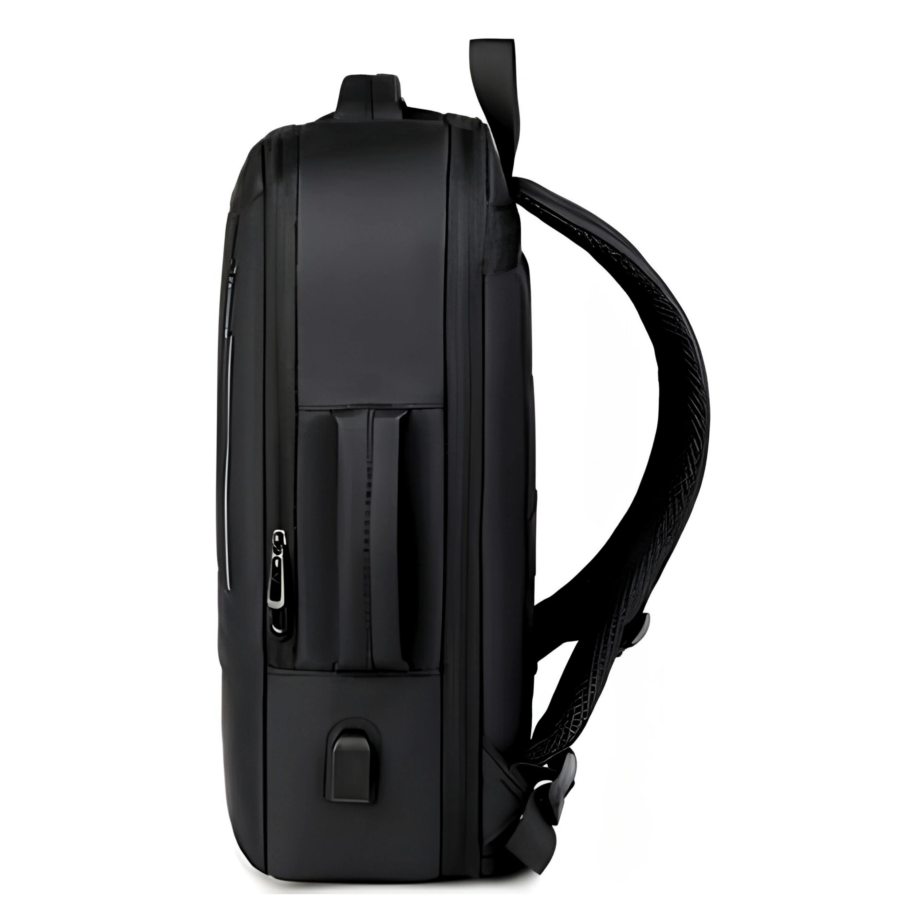 Mochila Para Laptop Negra Marca Carbone. Morral De Viaje Con Bolsillo Expandible. Bolso - Image 2