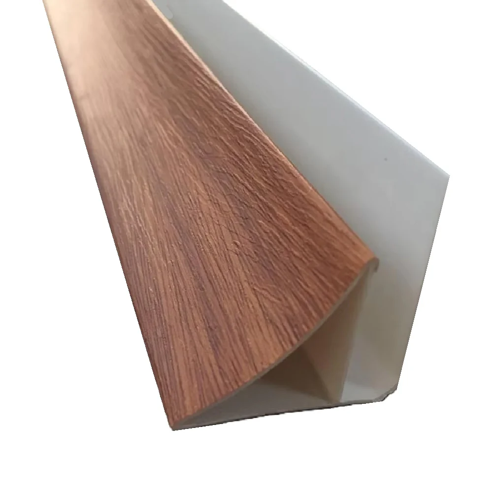 Moldura Remate Accesorio Cornisa Cielo Raso PVC Techo Nogal Madera 5.95M Resistente A Humedad Fácil Instalación Alta Durabilidad