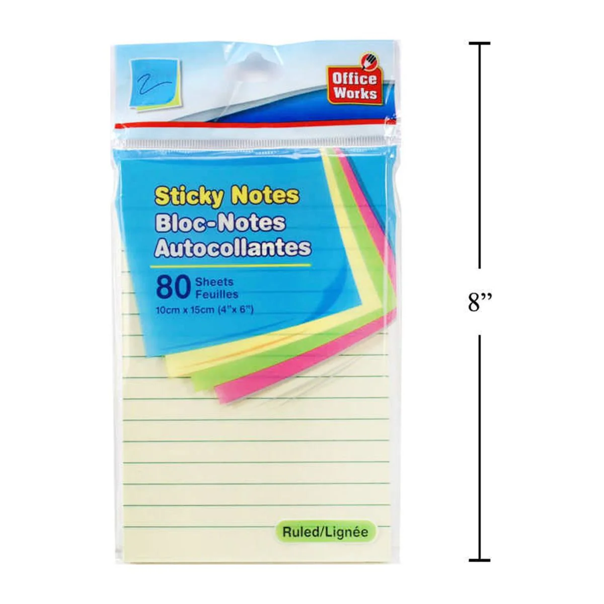 Notas Autoadhesivas Con Rayas De 80 Hojas, PBH - Image 7