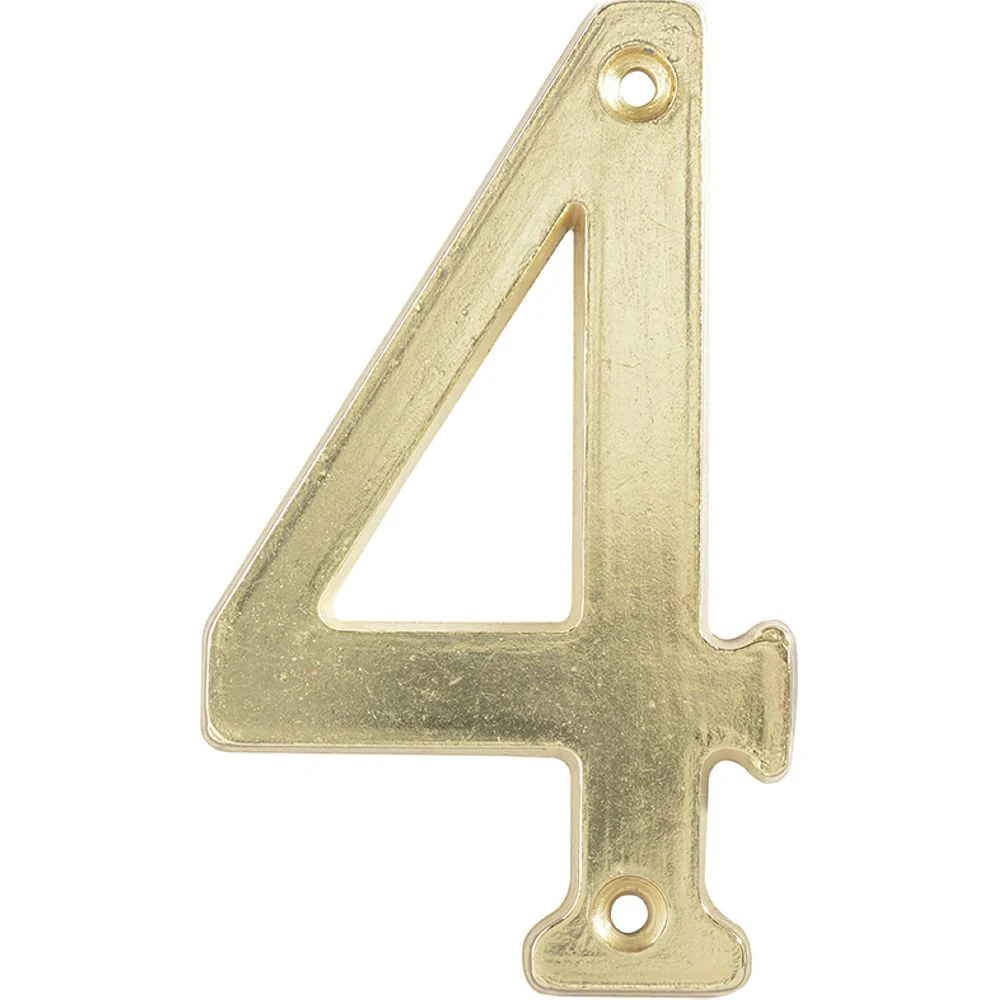 Numero 4 Slim 4" Latón Brillante Lock - Image 3