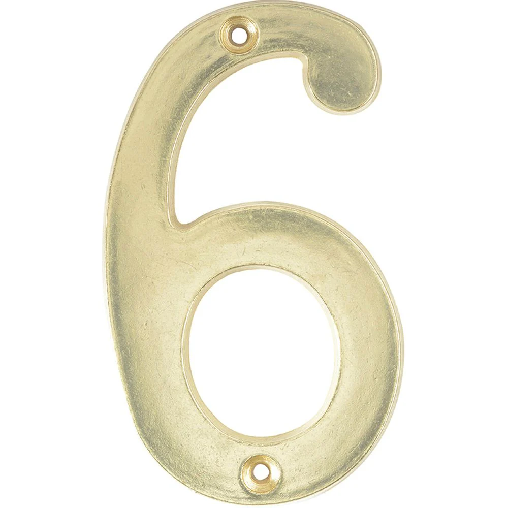 Numero 6 Slim 4" Latón Brillante Lock - Image 5