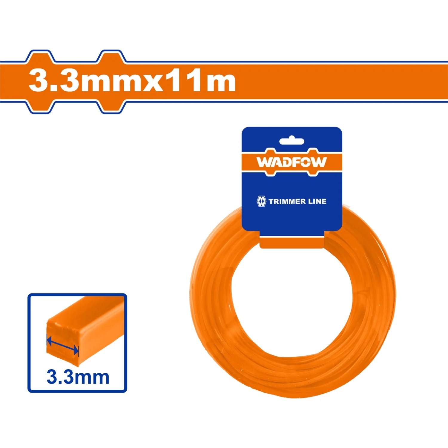 Nylon Cuadrado Para Desmalezadora (Guira). 3.3 Mm. 11M - Image 2
