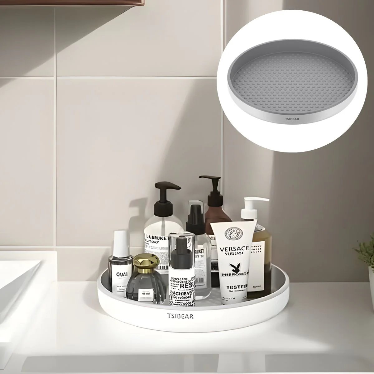 Organizador Giratorio De 30 Cm Para Cocina O Baño. Bandeja De 360° Para Especias, Cosméticos Y Almacenamiento. - Image 2
