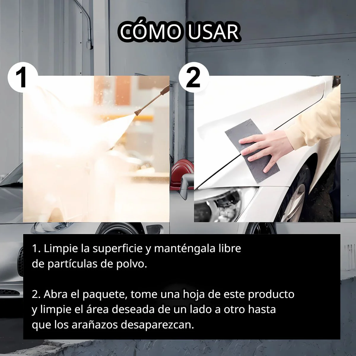 Paño Removedor De Rayones Para Auto. Paño Multiusos De Reparación De Arañazos Para Carros. Quita Rayas De Carro (Set De 12 Unds) - Image 3