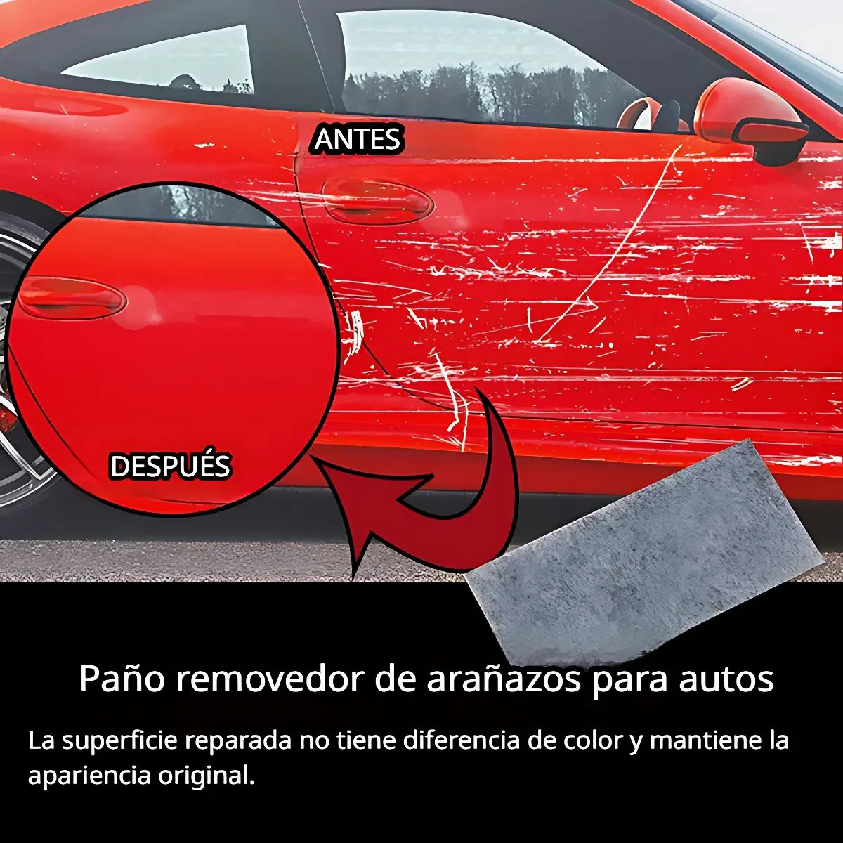 Paño Removedor De Rayones Para Auto. Paño Multiusos De Reparación De Arañazos Para Carros. Quita Rayas De Carro (Set De 12 Unds) - Image 4