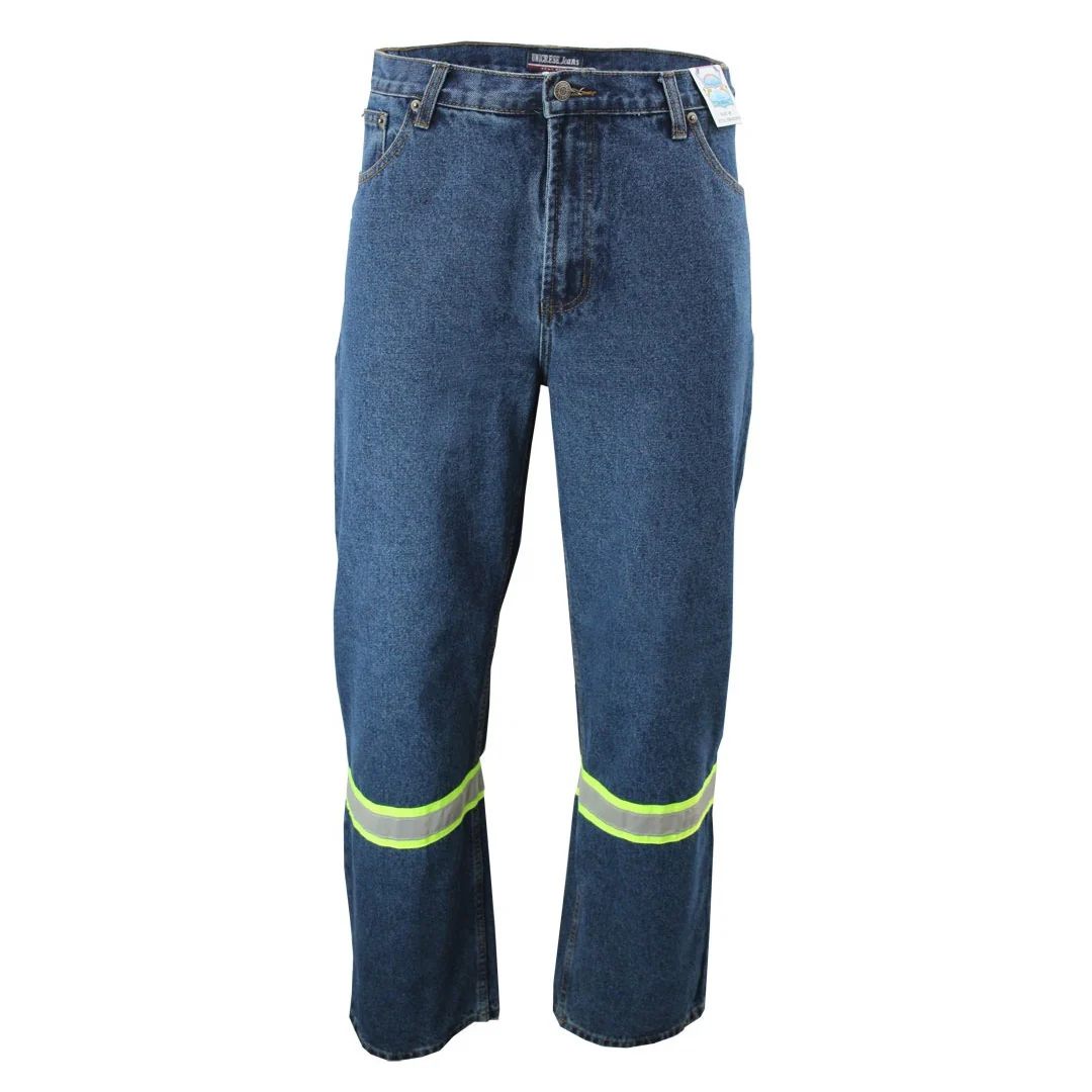 Pantalones Jean De Trabajo Con Cintas Reflectivas 3M Para Ambientes Agresivos - Image 3