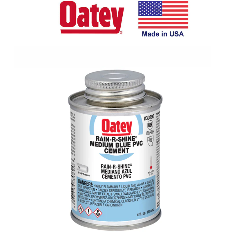 PEGAMENTO "OATEY" (3) PVC AZUL RAIN Or SHINE 1/4 PINTA