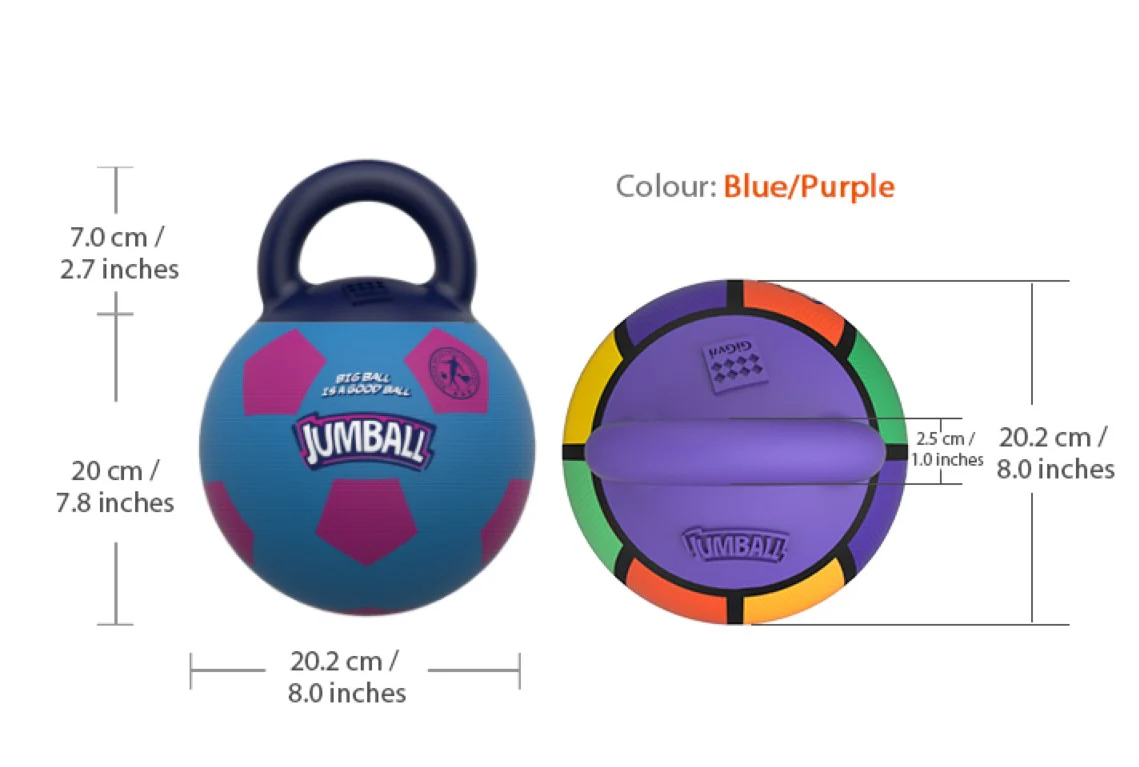 Pelota JUMBALL Azul Con Asa Para Mascota - Image 4
