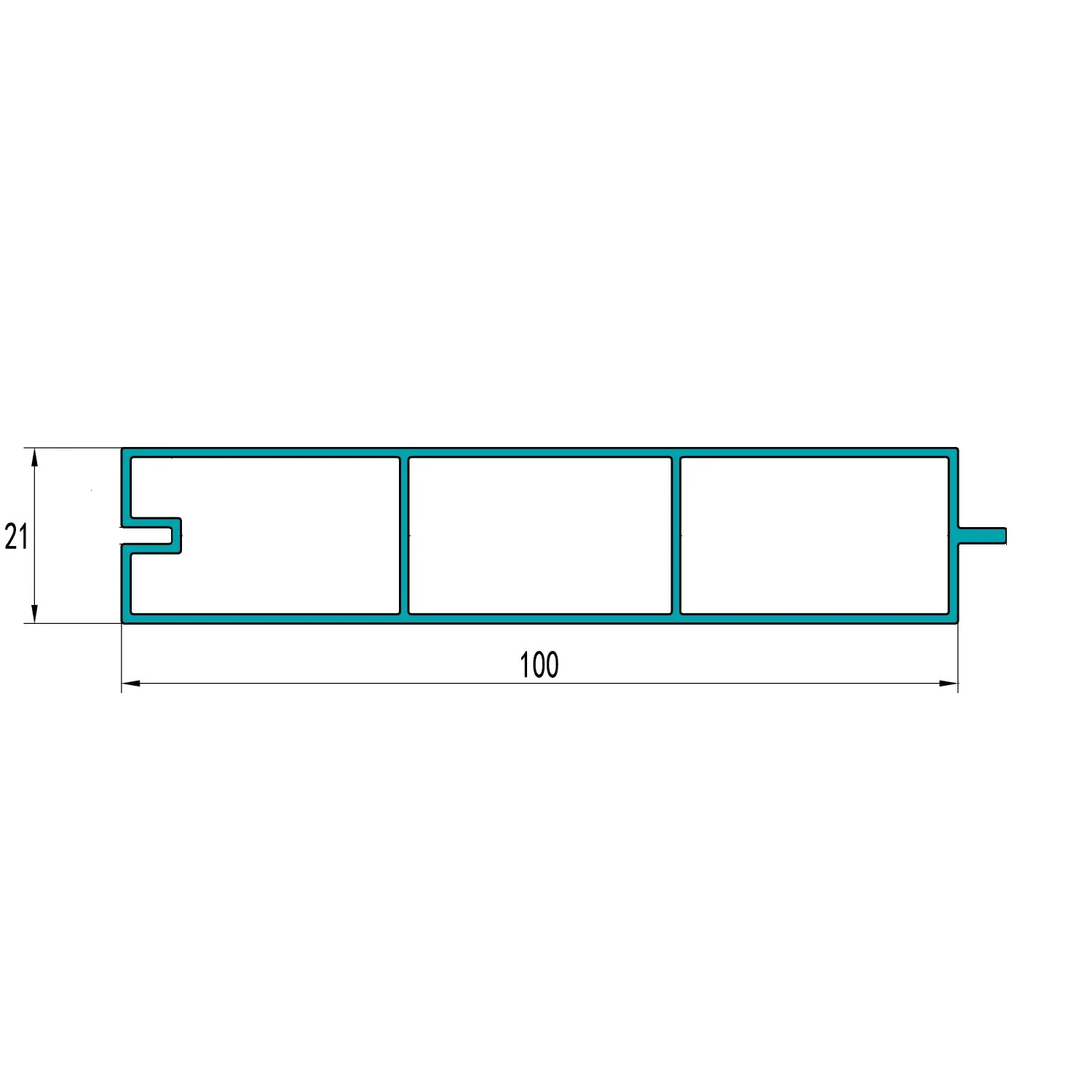 Perfil Lama Para Puertas - Fijos - Portones. Espesor 1.2 Mm. Largo 5.85 Mts. Acabado Silver - Image 2