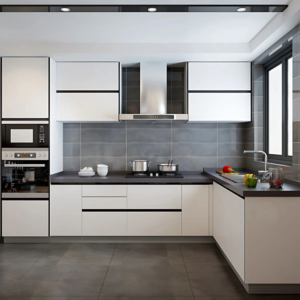 Perfil Central Tipo Gola Para Muebles Modulares Cocinas . (3 Metros) Negro Mate Para Gabinetes Sin Tiradores. Ideal Para Cocina. - Image 3