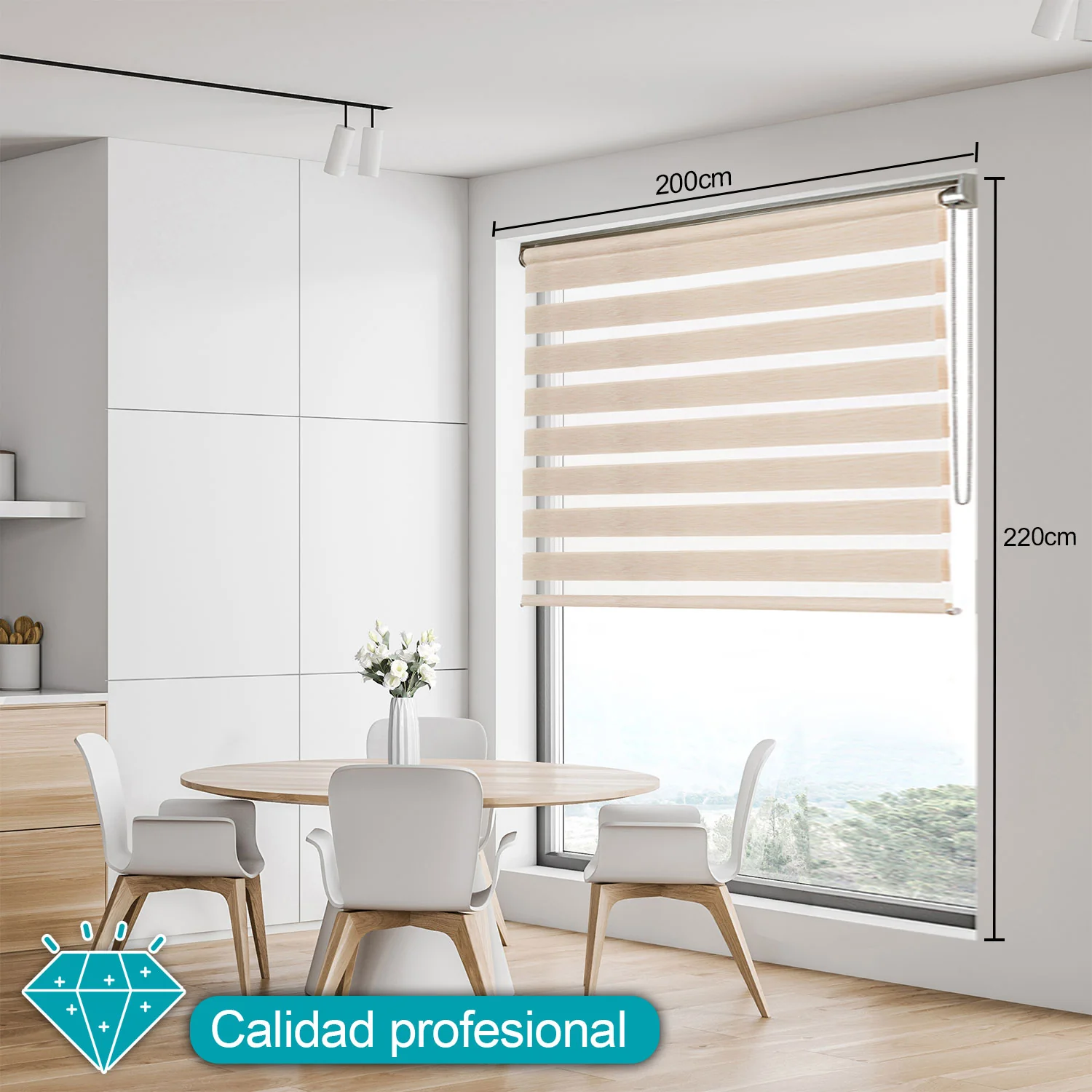 Persianas Roller Enrollable Eclipse BEIGE DUAL INSPIRE (Calidad Profesional) - Image 12