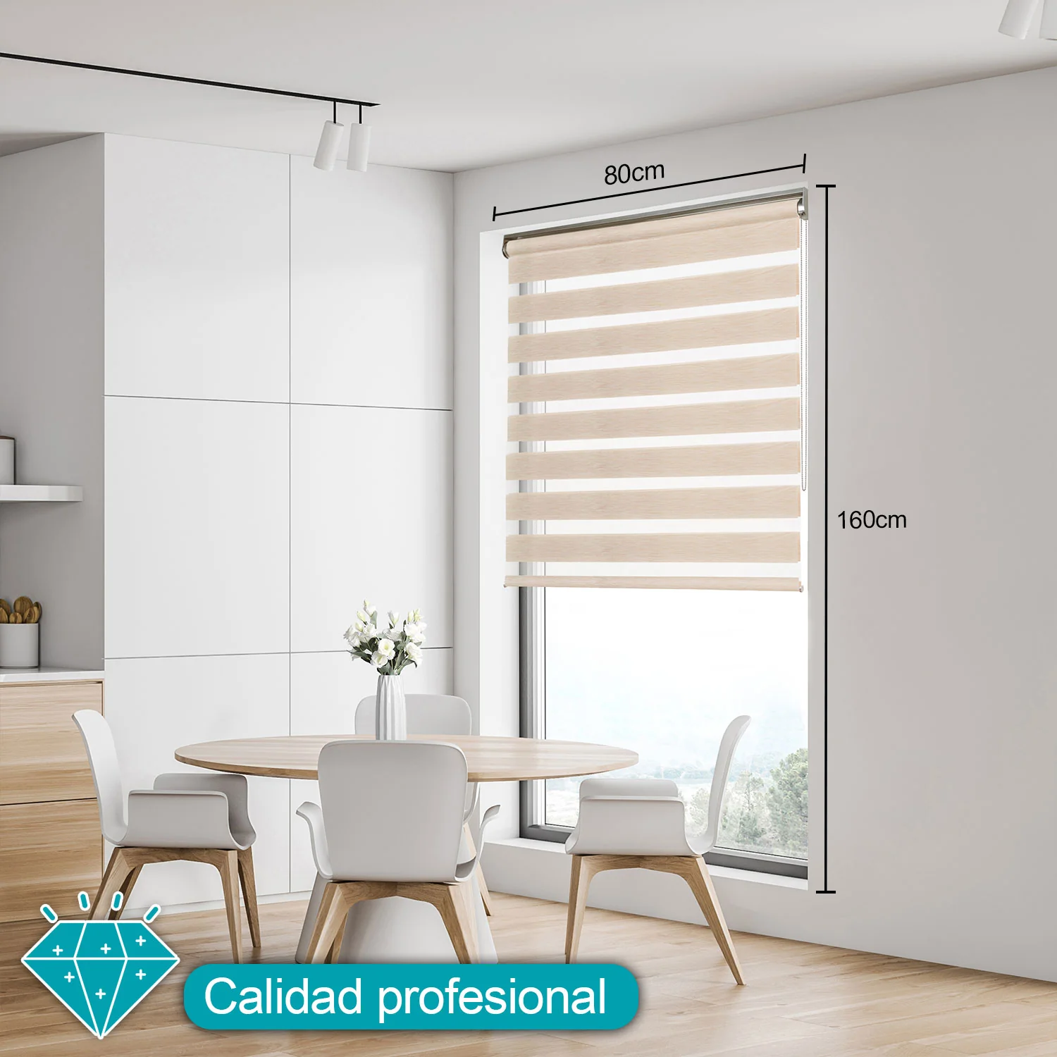 Persianas Roller Enrollable Eclipse BEIGE DUAL INSPIRE (Calidad Profesional) - Image 5