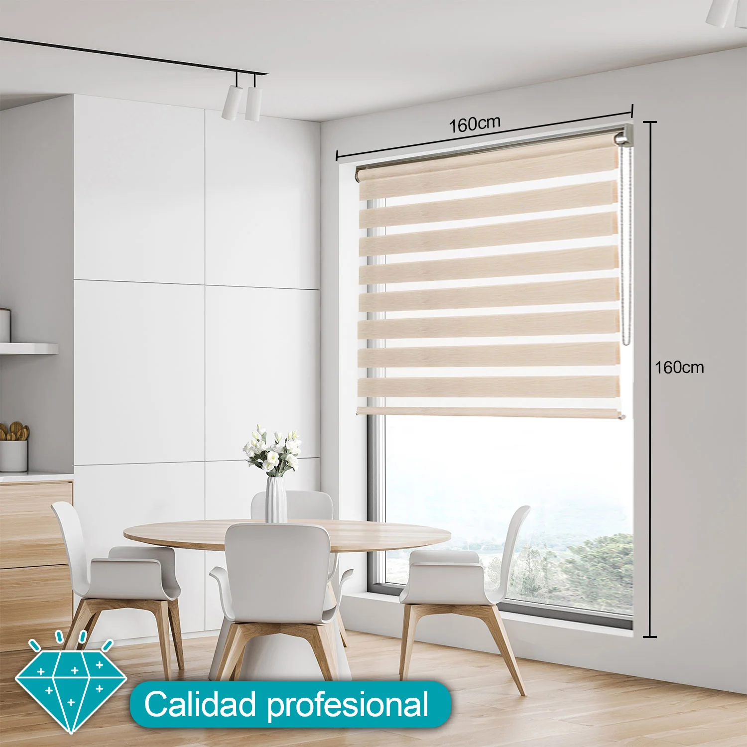 Persianas Roller Enrollable Eclipse BEIGE DUAL INSPIRE (Calidad Profesional) - Image 9