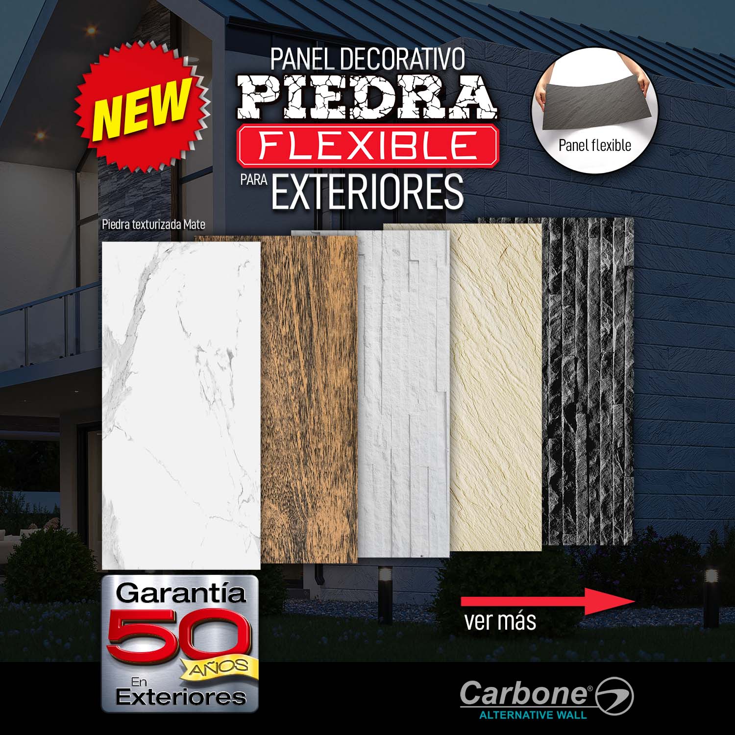 Piedra Flexible Panel Ladrillo Claro Medida 570X1140 Mm (4Mm) 4Kg/M2 - Image 3