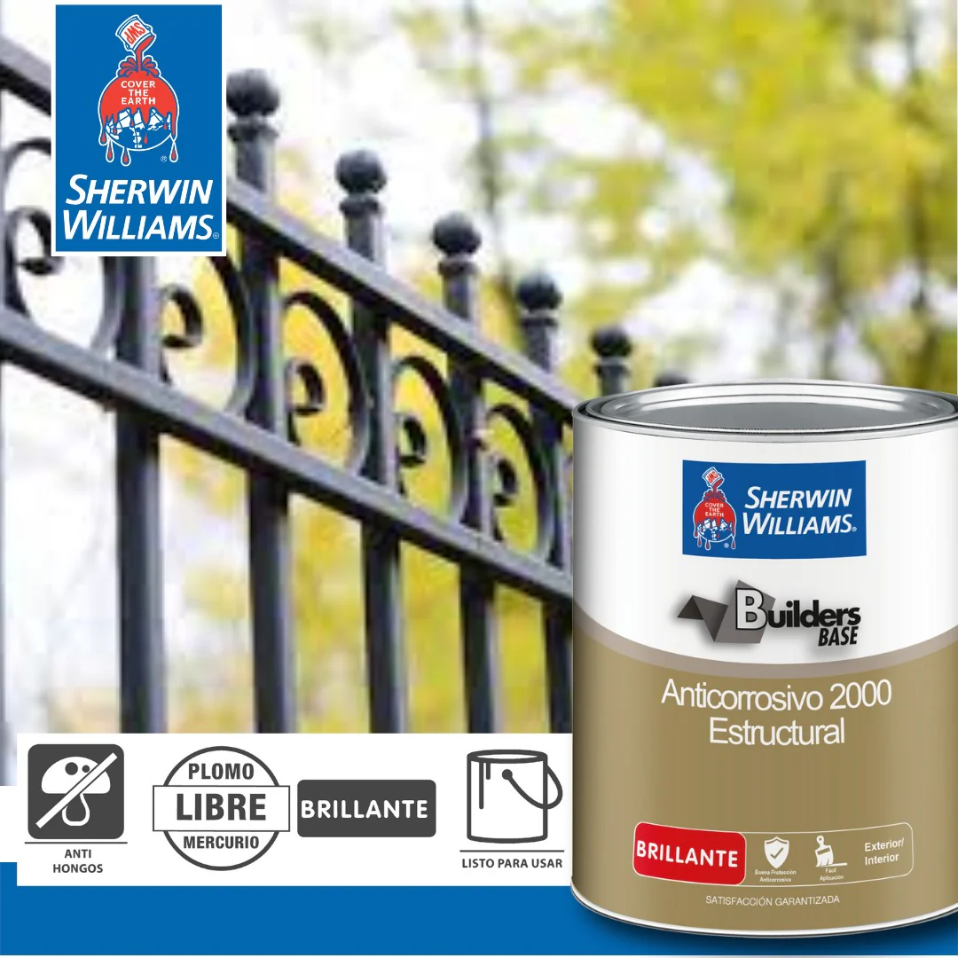 Pintura Anticorrosiva Brillante Color Blanco, 1/4 Galón. Sherwin Williams - Image 3