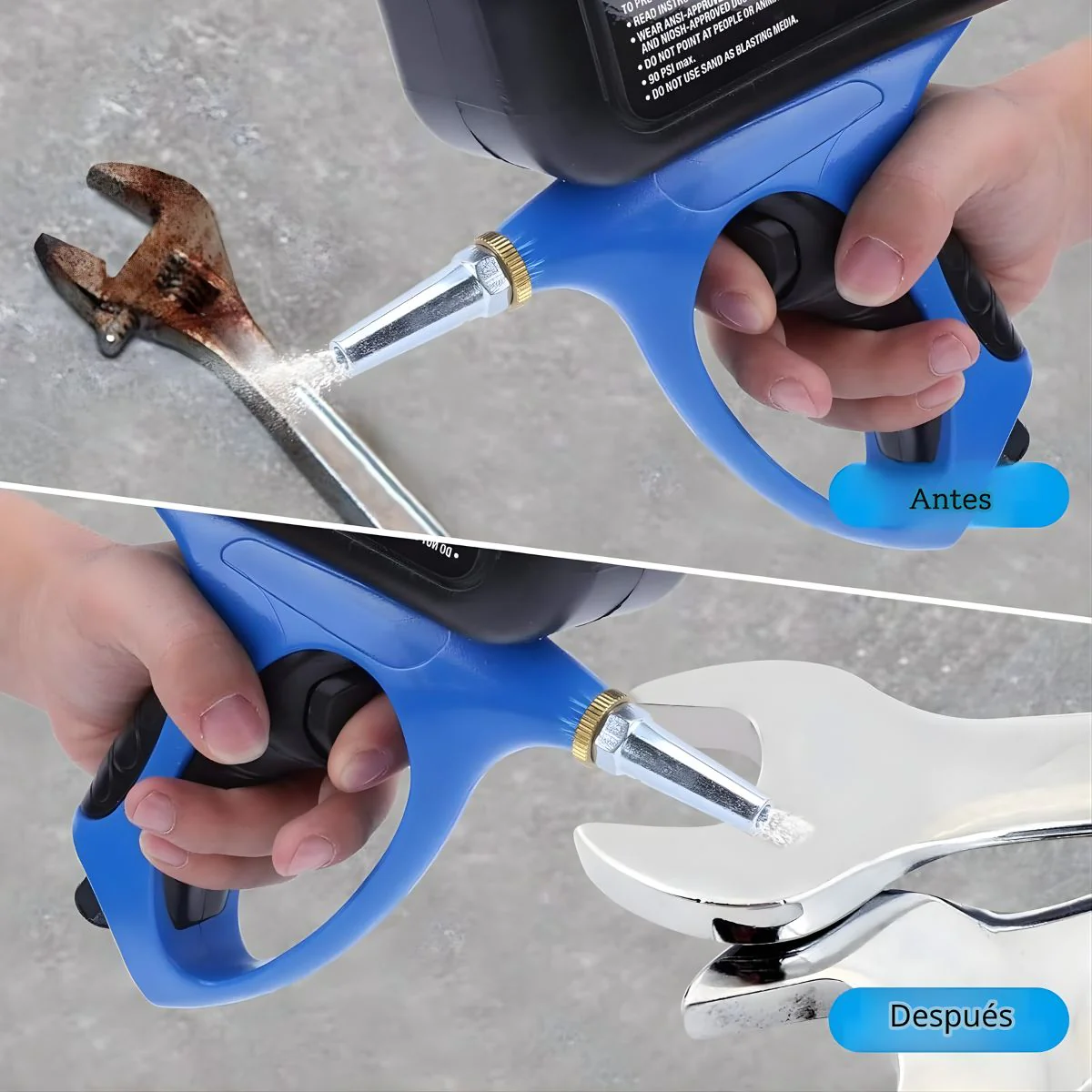 Pistola Sandblasting Para Arenado Chorro De Arena Con Depósito 310Ml Para Limpieza De Óxido Y Metal. - Image 4