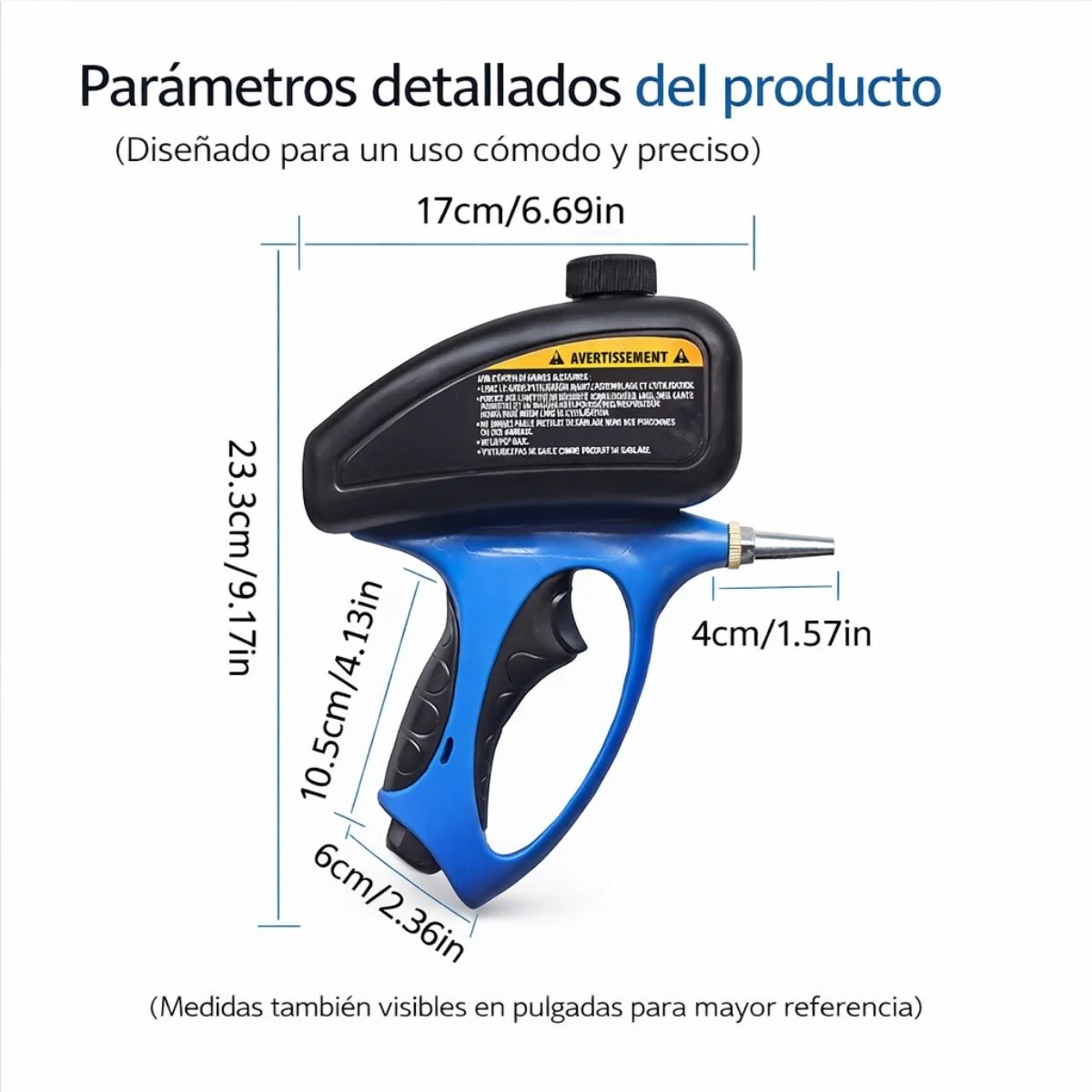 Pistola Sandblasting Para Arenado Chorro De Arena Con Depósito 310Ml Para Limpieza De Óxido Y Metal. - Image 5