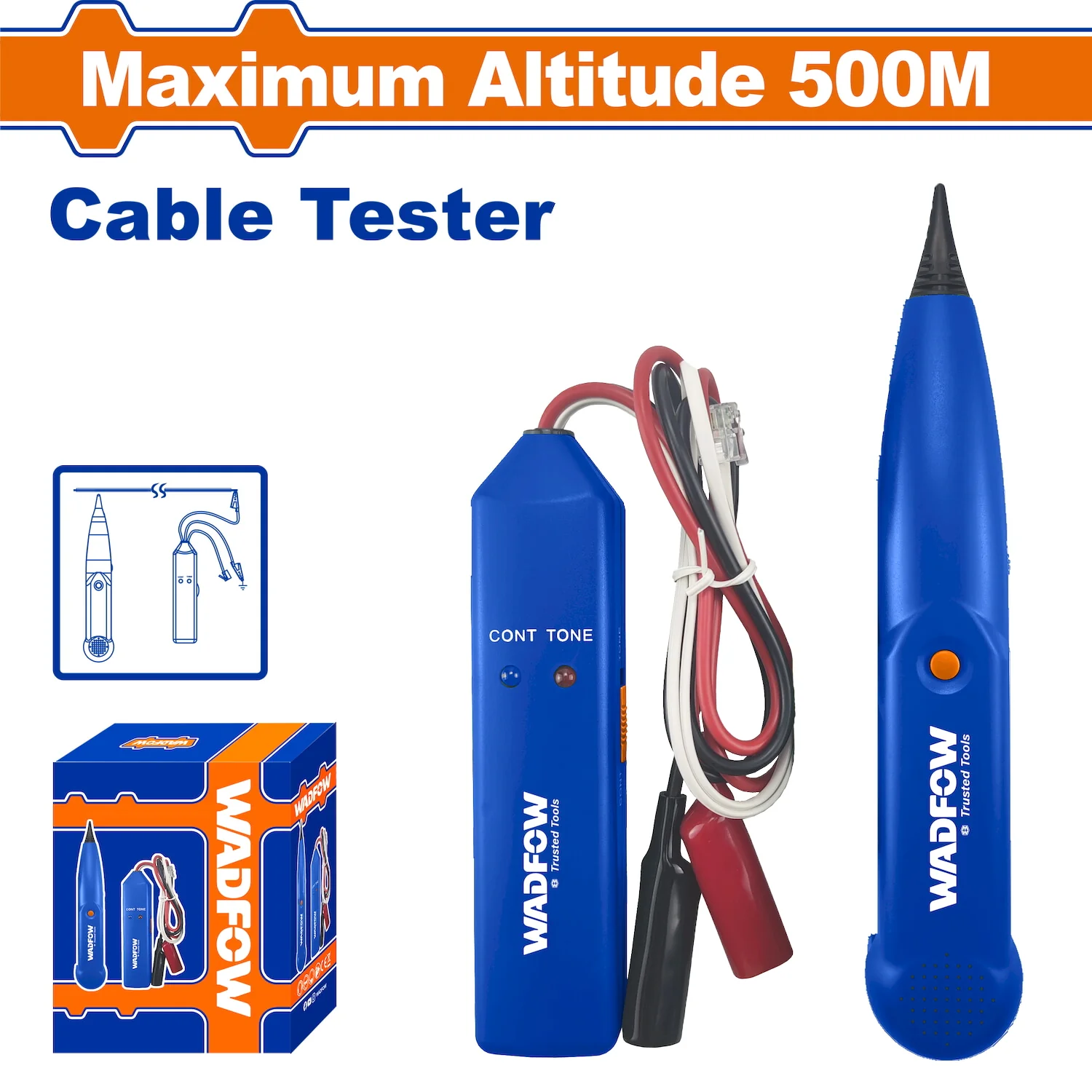 Probador De Cables. Altitud Máxima De Recepción: 500M. Seguimiento 30Cm. Incluye Accesorios. - Image 2
