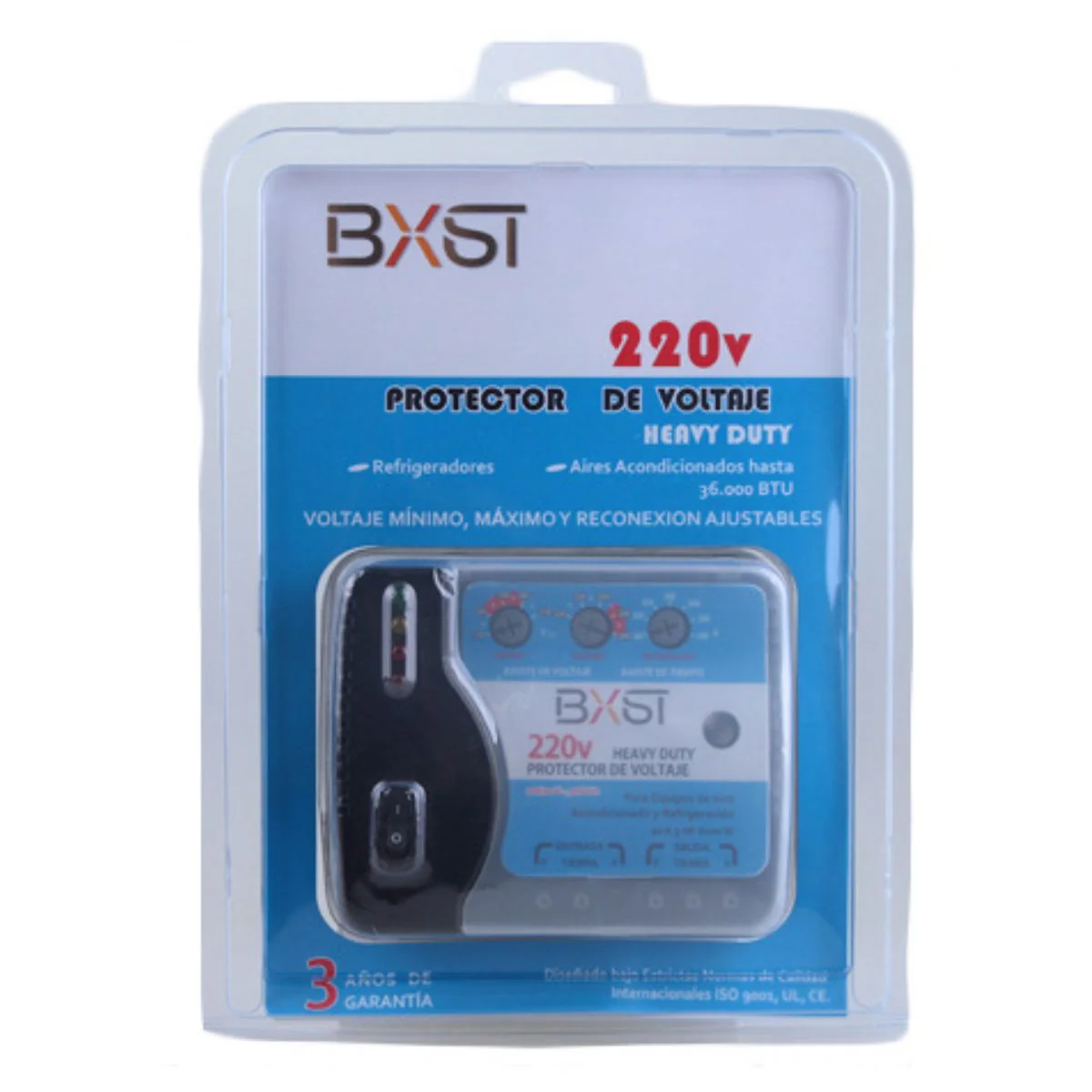 Protector De Voltaje Heavy Duty Para Aire Acondicionado Y Refrigeración Hasta 36,000 BTU. Voltaje Mínimo, Máximo Y Reconexión 220V 6000W. - Image 3