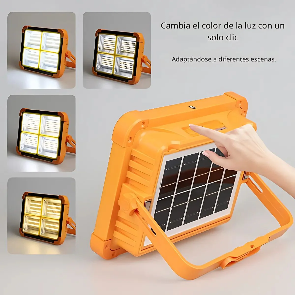 Reflector Solar Lampara LED 9000W Recargable Con Power Bank IP66 Para Exteriores - Image 5