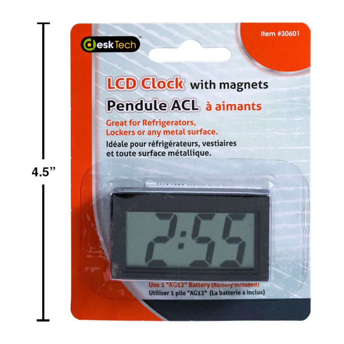 Reloj LCD Desk Tech Con Imanes Para Oficina - Image 2