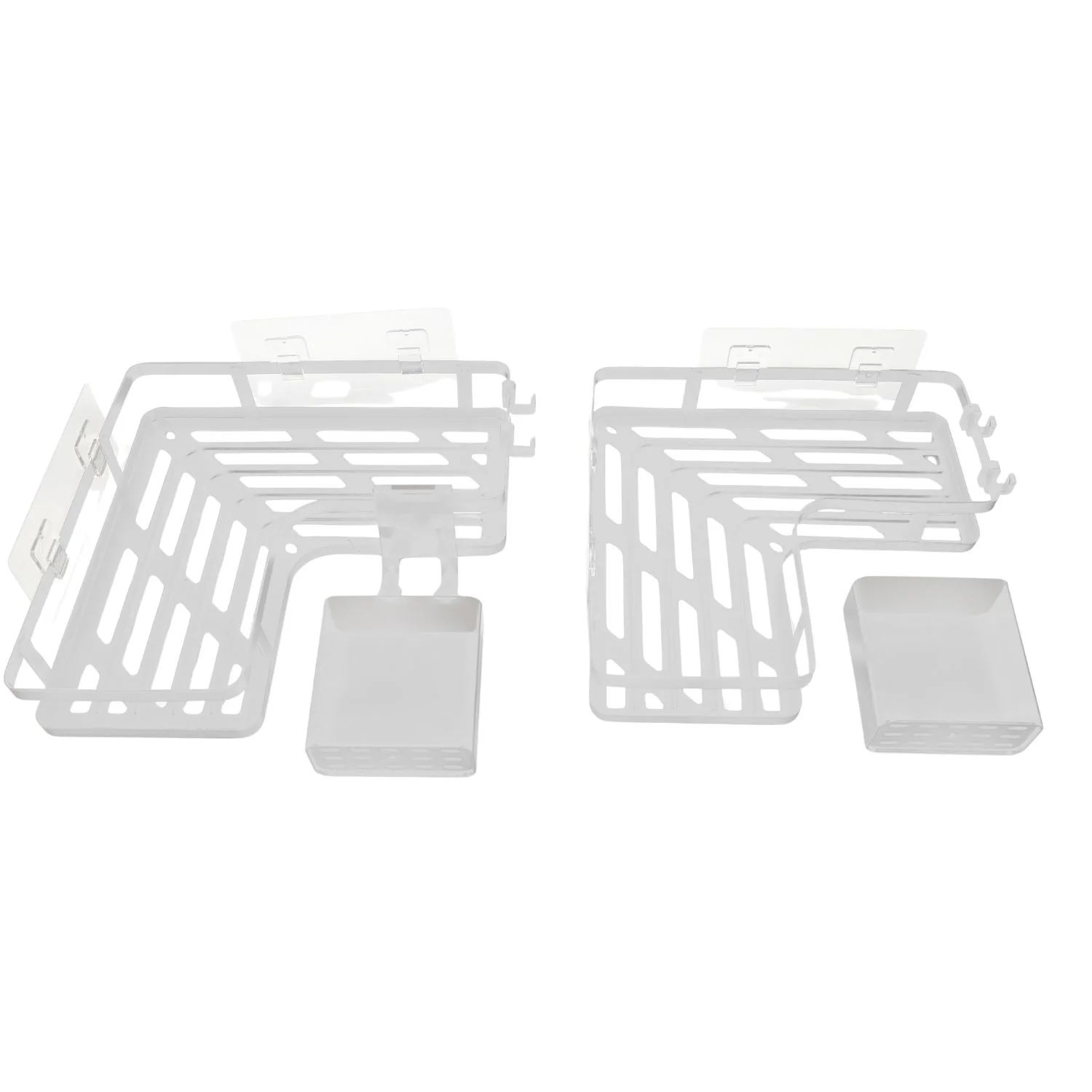 Repisa Esquinera Ducha De Esquina 25.5X26x5.5 Cm Blanco De Hierro Para Múltiples Espacios. Organizador Esquinero Para Baño. - Image 2