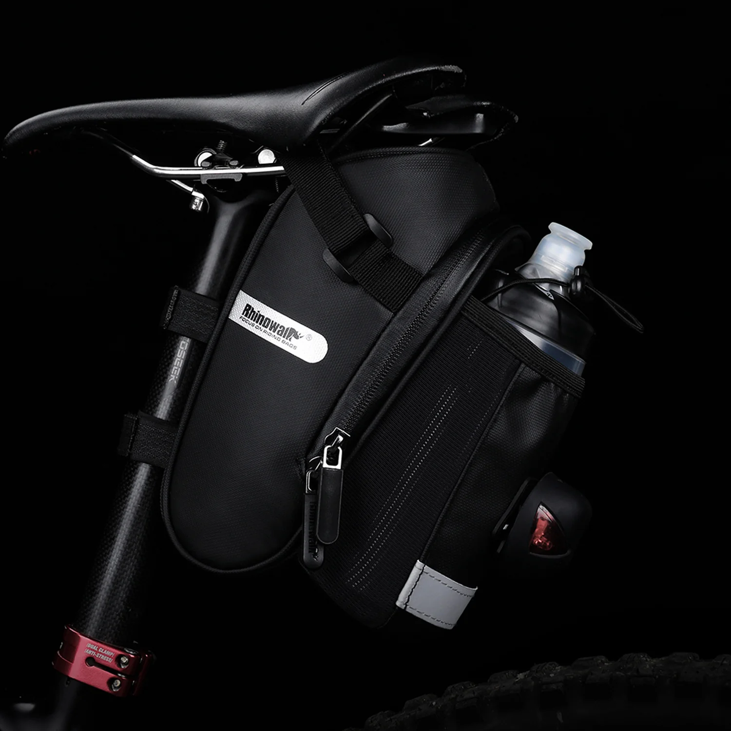 Bolso Para Asiento De Bicicleta Con Porta Termo Negro Rhinowalk - Image 3
