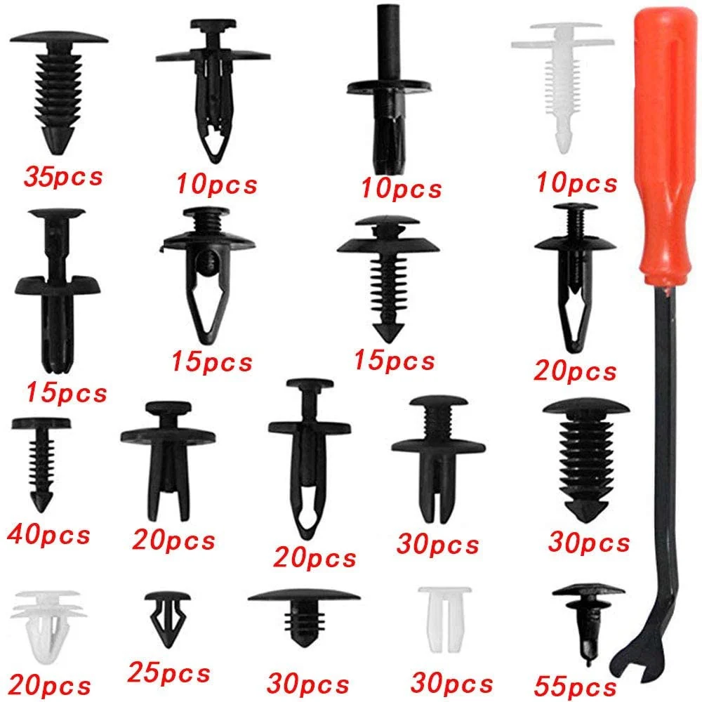 Clips De Retención Para Autos, Set De 421 Piezas, 18 Tipos De Clip.