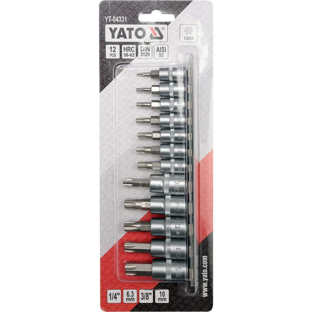 Sockets Torx 12 Pzas T8- T55, S2 BITS - Image 2