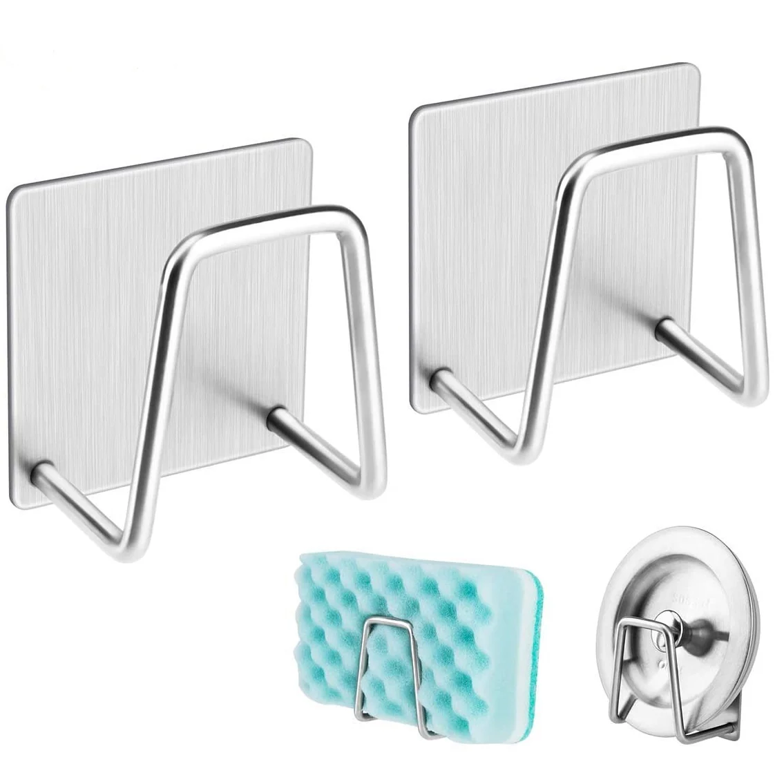 Soporte Para Esponjas Y Organizador De Cocina De Acero Inoxidable Con Adhesivo. - Image 4
