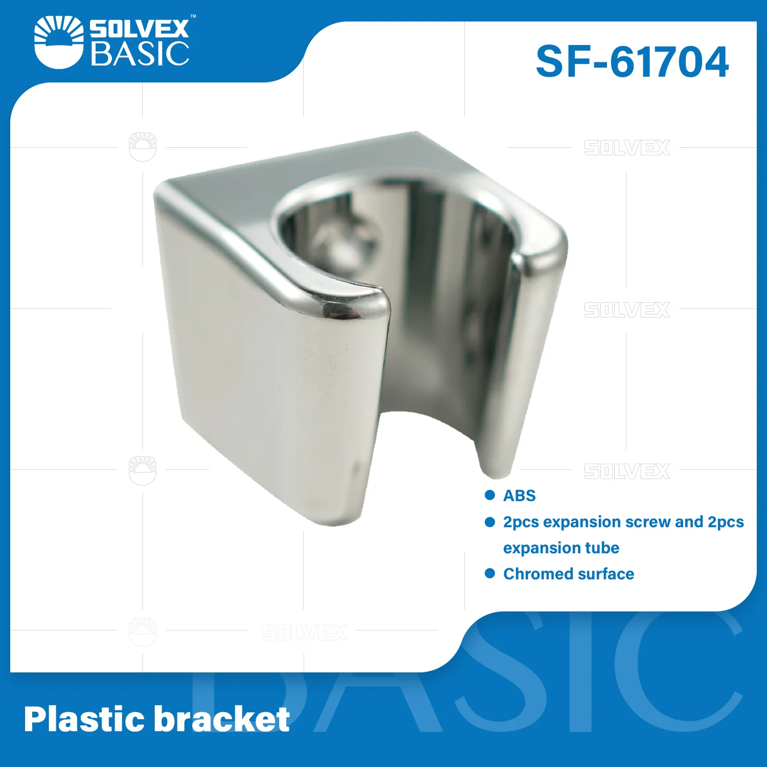Soporte Plástico Cromado Para Ducha Regadera De Mano. Incluye Accesorios.