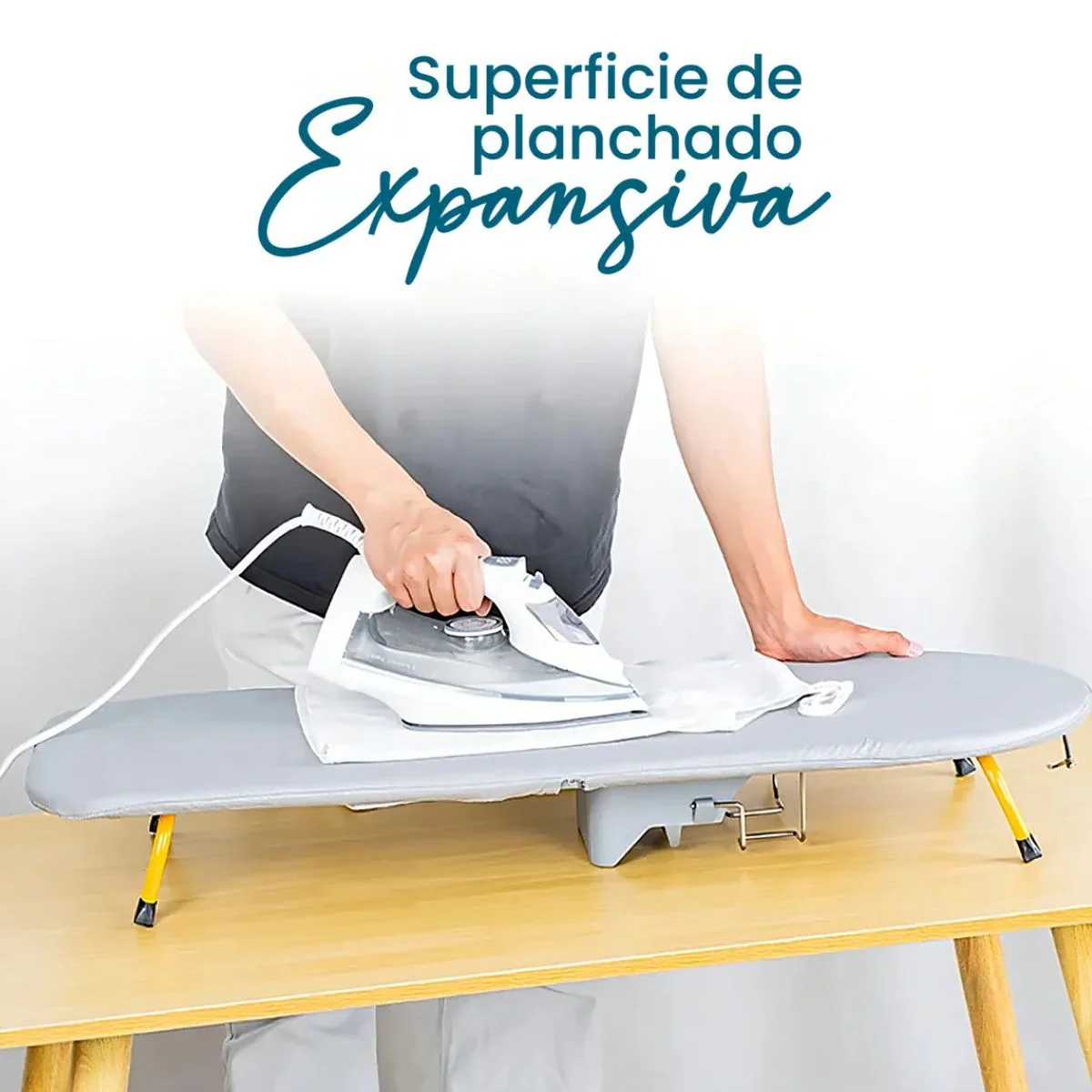 Tabla De Planchar Sobre Mesa Con Soporte Para Pared. Tabla De Planchado Plegable (89 X 33 Cm). - Image 4