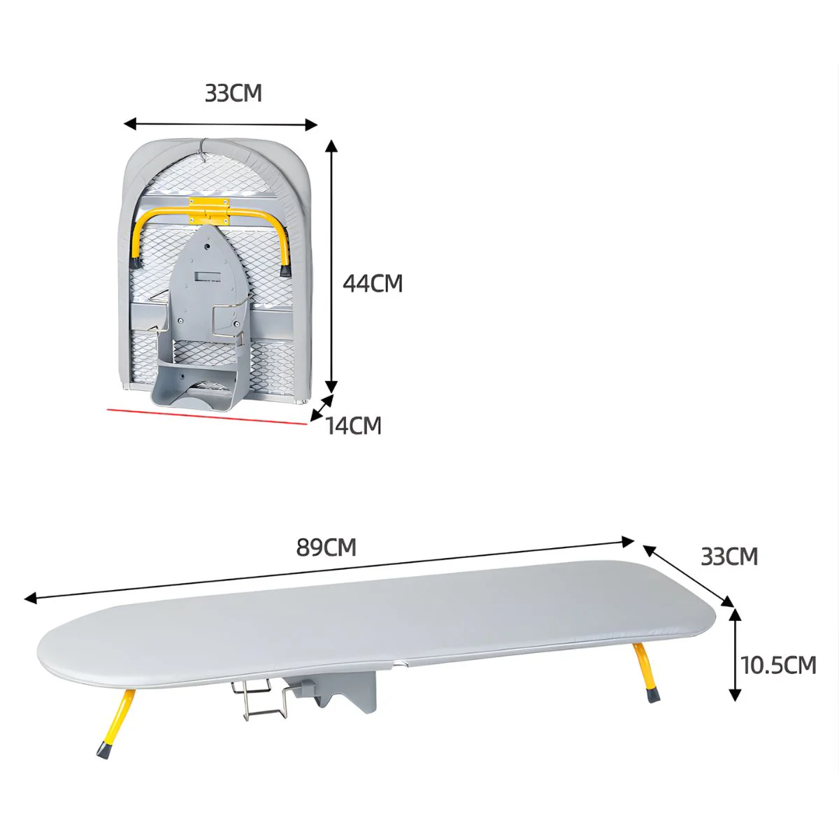 Tabla De Planchar Sobre Mesa Con Soporte Para Pared. Tabla De Planchado Plegable (89 X 33 Cm). - Image 5