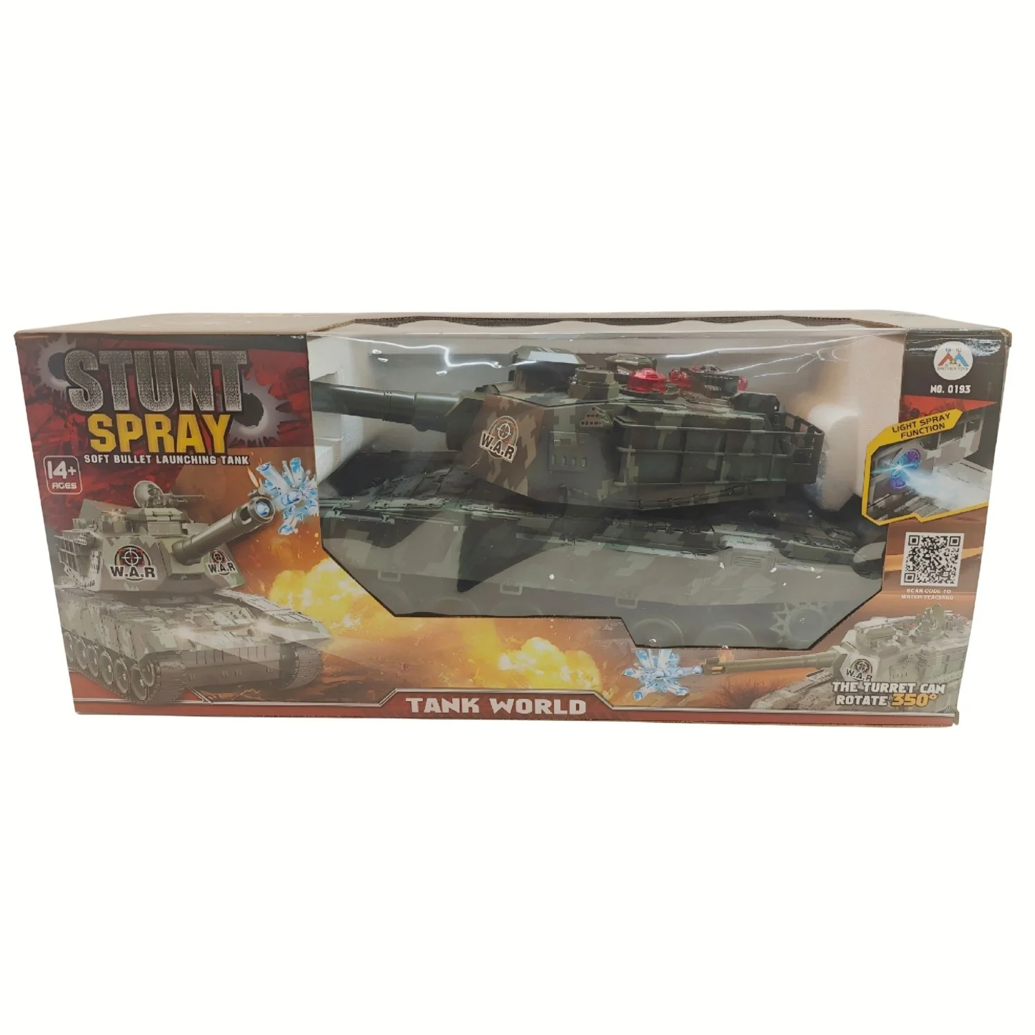 Tanque De Guerra De Camuflaje Militar A Control Remoto Con Luz, Sonido Y Bombas De Agua 47Cm Juguete Para Niños - Image 4