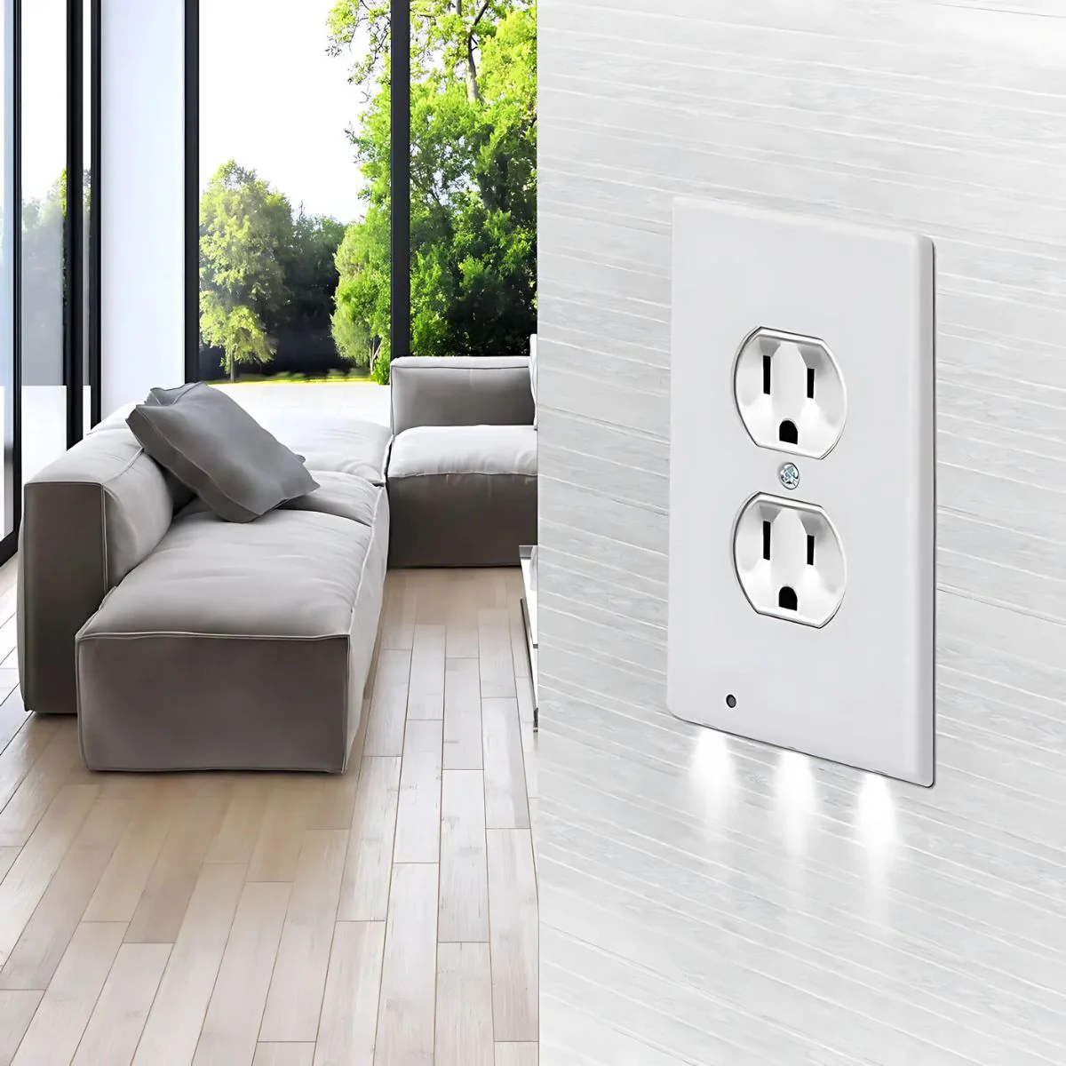Tapa Plástica De Interruptor O Tomacorriente Con Luz LED. Iluminación Automática. Ideal Para Pasillos Y Dormitorios. - Image 2