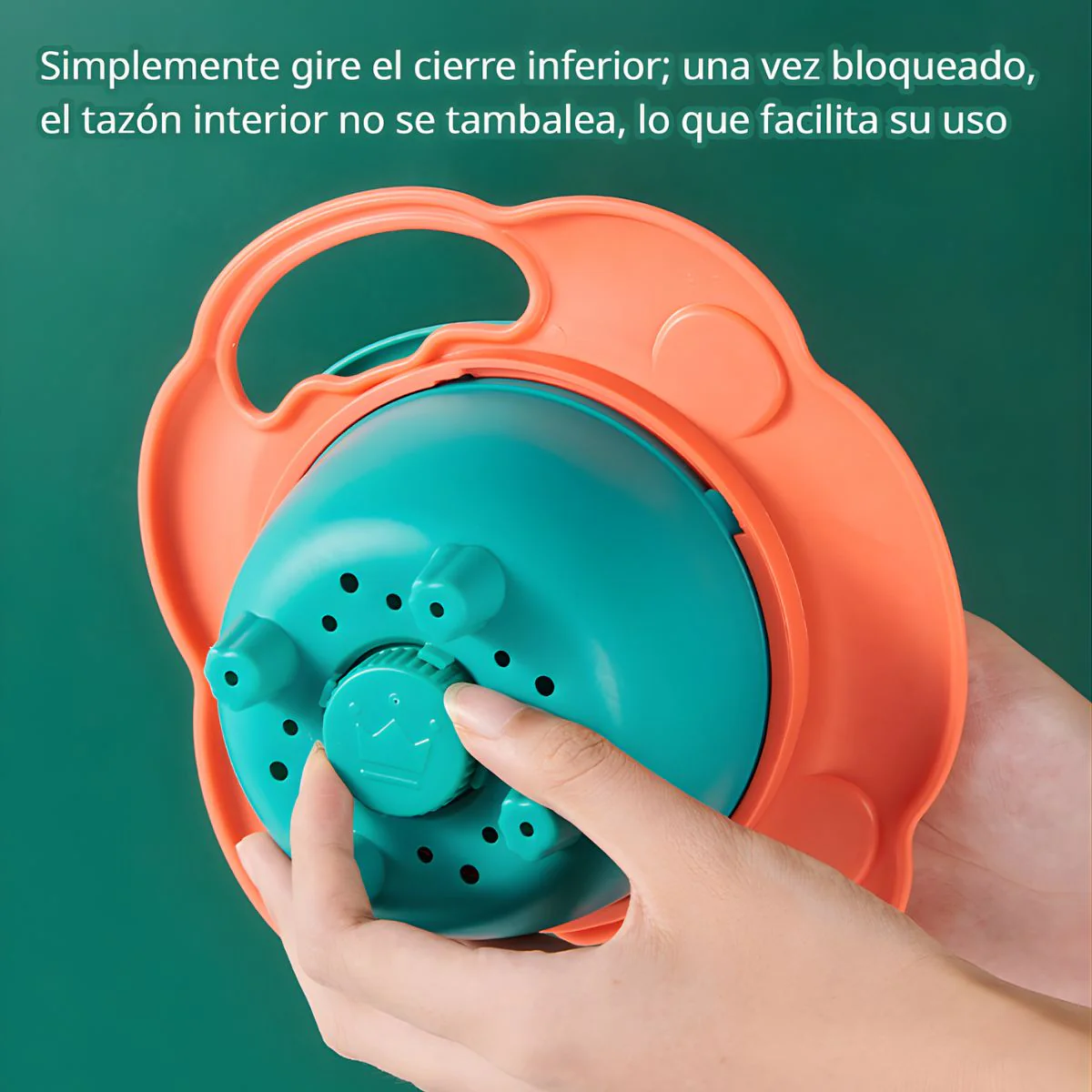 Tazón Infantil Antiderrames. Plato Giratorio 360° Con Tapa. Bowl Antivuelco Para Bebes Y Niños. - Image 3