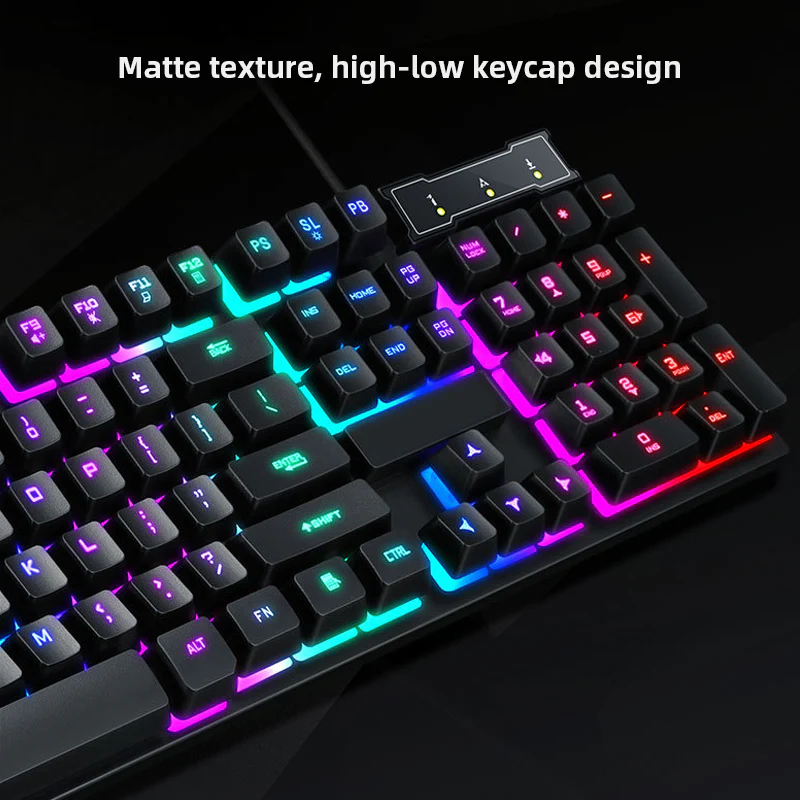 Teclado Y Mouse Gamer Con Iluminación RGB. Sensación Mecánica, USB, Diseño Ergonómico Y Resistente Al Agua. - Image 6