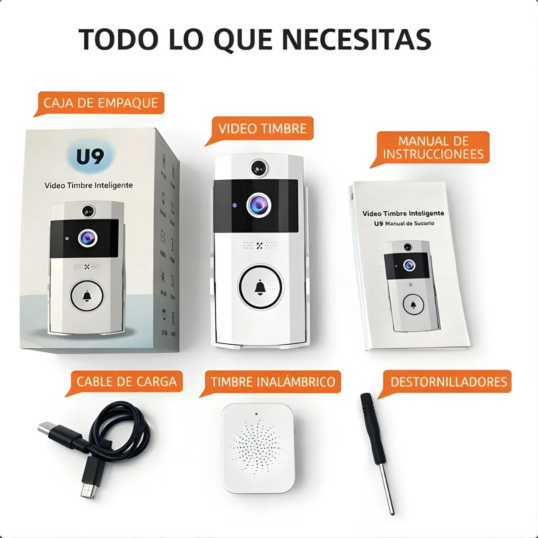 Timbre Inteligente Con Video Y Visión Nocturna Infrarroja. Intercomunicador Bidireccional Con Camara Y Detección De Movimiento (3600Mah). - Image 5