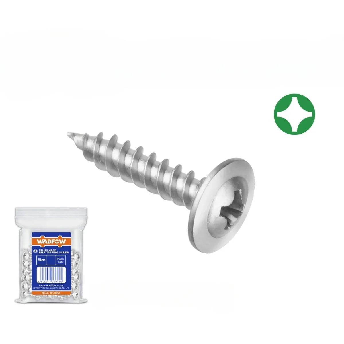 Tornillos Autoroscantes. Phillips. Cabeza Truss. Acabado Zincado - Image 2